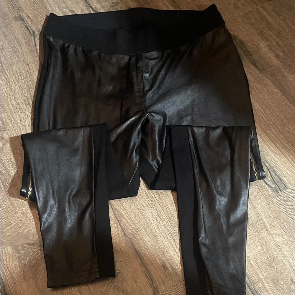 Bundle 4 for 20 Black Faux Leather Leggings